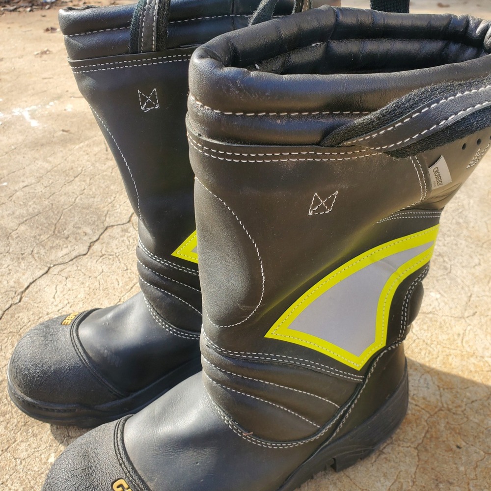 Globe Shadow Structural Fire Boots Black Leather … - image 2